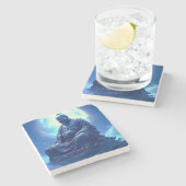 The Moon’s Blessing Over the Celestial Statue ストーンコースター (横)