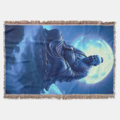 The Moon’s Blessing Over the Celestial Statue スローブランケット (正面)