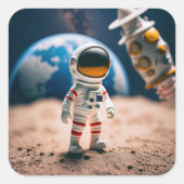 the moon walk sticker スクエアシール (正面)