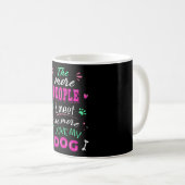 The more people I meet the more I love my dog コーヒーマグカップ (正面右)