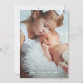 The More The Merrier Christmas Birth Announcement 案内状 (正面)