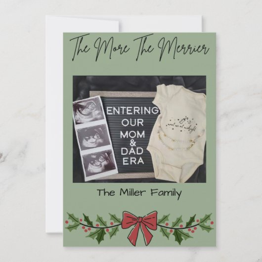 The More The Merrier Christmas Photo Card シーズンカード (正面)