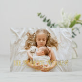 The More The Merrier Holiday Baby Announcement 箔招待状 (立ち正面)