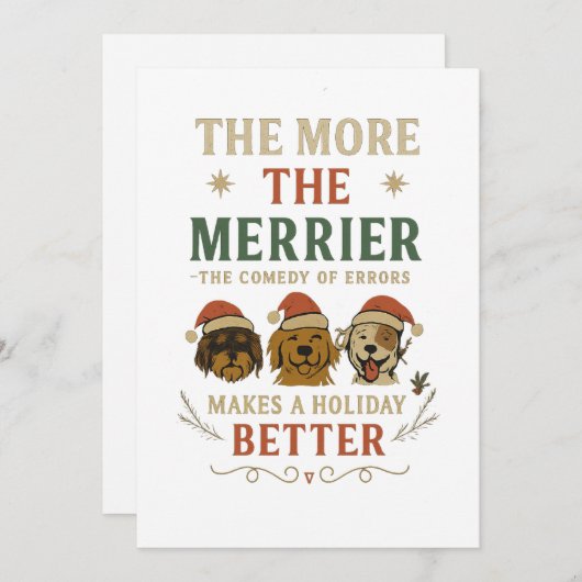The more the merrier makes the holiday better 招待状 (正面/裏面)
