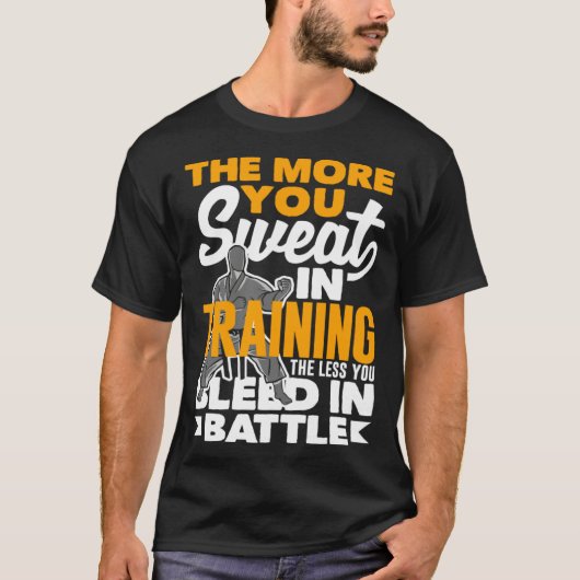 The More You Sweat In Training Aikido Karate Jiu J Tシャツ (正面)