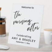 「The Morning After」手書き風フォントでゆるっとおしゃれに 台座サイン (インサイチュ)