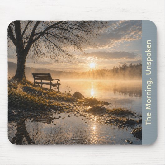 “The Morning, Unspoken” Serene Sunrise Mouse Pad マウスパッド (正面)