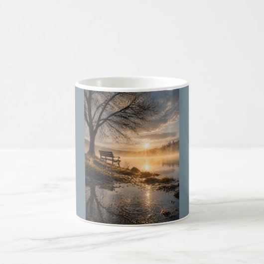 “The Morning, Unspoken” Serene Sunrise Mug コーヒーマグカップ (中央)
