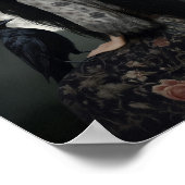 The Morrigan Goddess with Raven Dark Gothic Art ポスター (角)