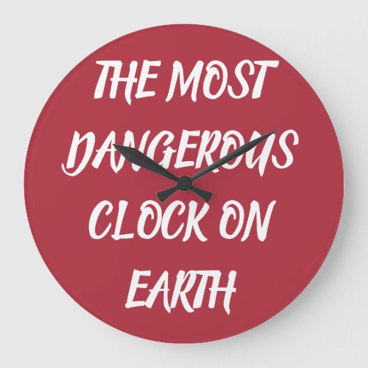 THE MOST DANGEROUS BLANKET ON EARTH Fleece Blanket ラージ壁時計 (正面)