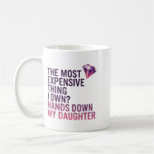 The Most Expensive Thing I Own_ Hands Down My Daug コーヒーマグカップ (左)