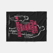 The Most Expensive Thing I Own_ Hands Down My Daug フリースブランケット (正面(横))