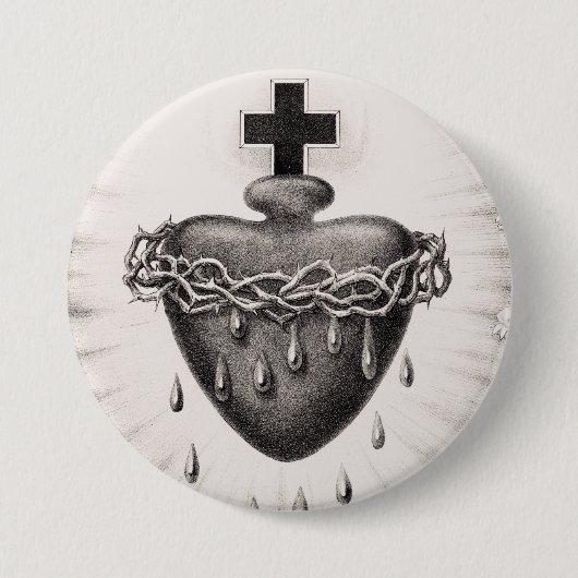 The Most Sacred Heart of Jesus Christ 缶バッジ (正面)
