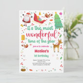 The most wonderful christmas birthday invitation 招待状 (スタンド正面)