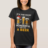 The Most Wonderful Time For A Beer Print: Festive  Tシャツ (正面)