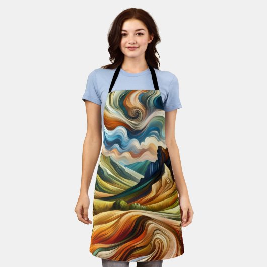 The Mountains エプロン (着用した状態)