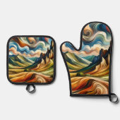 The Mountains   鍋つかみ&鍋敷きセット (正面)