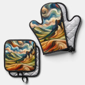 The Mountains   鍋つかみ&鍋敷きセット (正面/裏面)