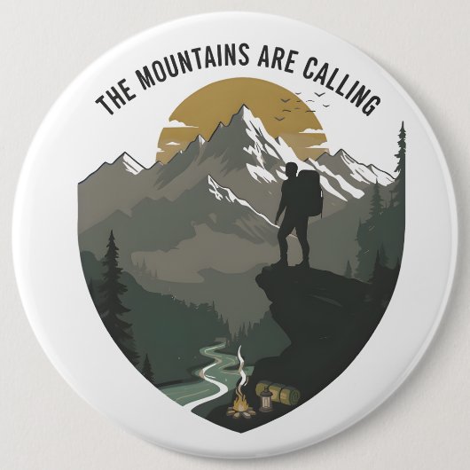 The Mountains Are Calling 缶バッジ (正面)