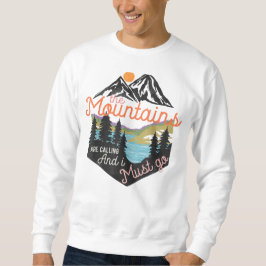 The Mountains Are Calling Vintage Hiking Adventure スウェットシャツ