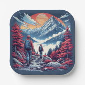 the mountains Birthday or Shower  ペーパープレート (正面)