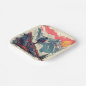 the mountains Birthday or Shower  ペーパープレート (傾斜あり)