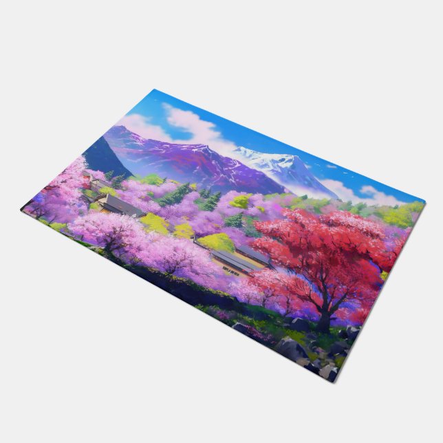 The mountains of japan ドアマット (アングル)