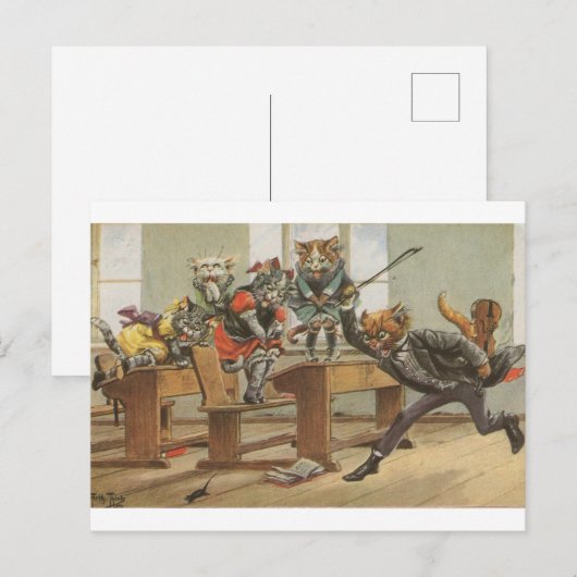 The Mouse in the Classroom, Arthur Thiele ポストカード (正面/裏面)