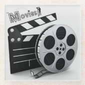 *The Movies* Clapper & Reel Coaster ガラスコースター (正面)