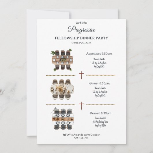 The Moving Feast Progressive Dinner Invitation 招待状 (正面)