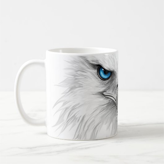 The mug is beautiful with the image of a bird's  コーヒーマグカップ (左)