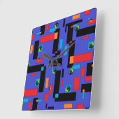 The Mummy I - Ken Gage抽象芸術・アート スクエア壁時計 (傾斜)