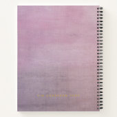 The Muse | Mauve Linen Personalized Poetry Journal ノートブック (裏面)