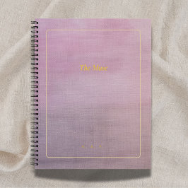 The Muse | Mauve Linen Personalized Poetry Journal ノートブック