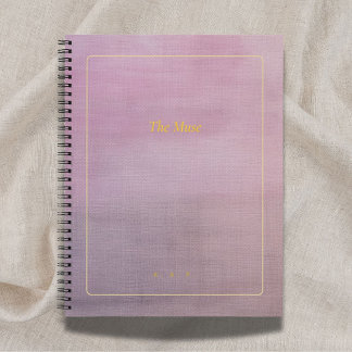 The Muse | Mauve Linen Personalized Poetry Journal ノートブック