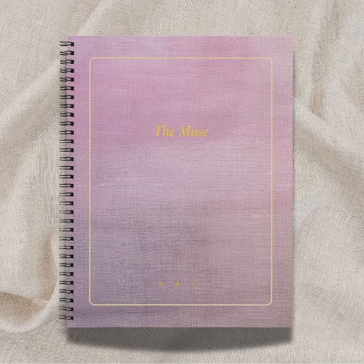 The Muse | Mauve Linen Personalized Poetry Journal ノートブック