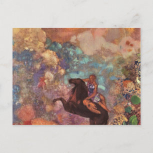 The MUSE on Pegasu by Bertrand-Jean Redon ポストカード
