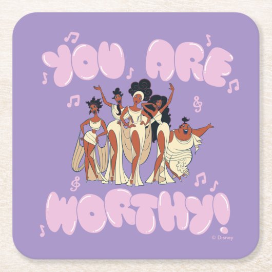 The Muses - You Are Worthy Square Paper Coaster スクエアペーパーコースター (正面)