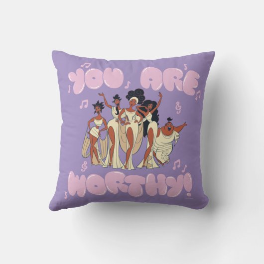 The Muses - You Are Worthy Throw Pillow クッション (裏面)
