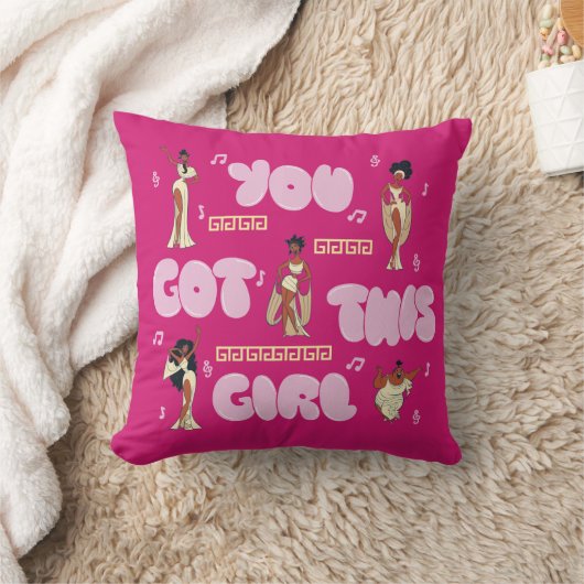 The Muses - You Got This Girl Throw Pillow クッション (ブランケット)