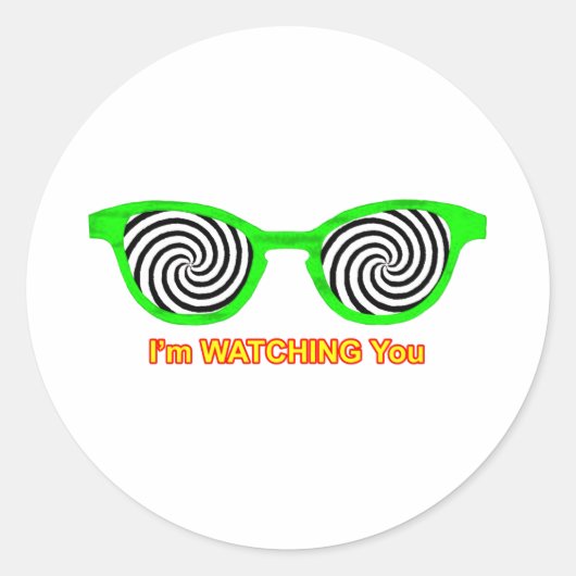 The MUSEUMのHypnotize サングラス グリーンリム ラウンドシール (正面)