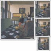 The Music Lesson、ファン・デルフト、Johannes Vermeer氏 シール (正面)