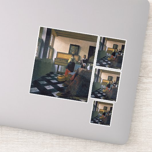 The Music Lesson、ファン・デルフト、Johannes Vermeer氏 シール (詳細)