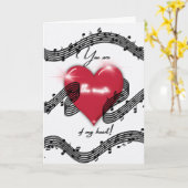 The Music of Myハート・バレンタイン・カード カード (黄色い花)