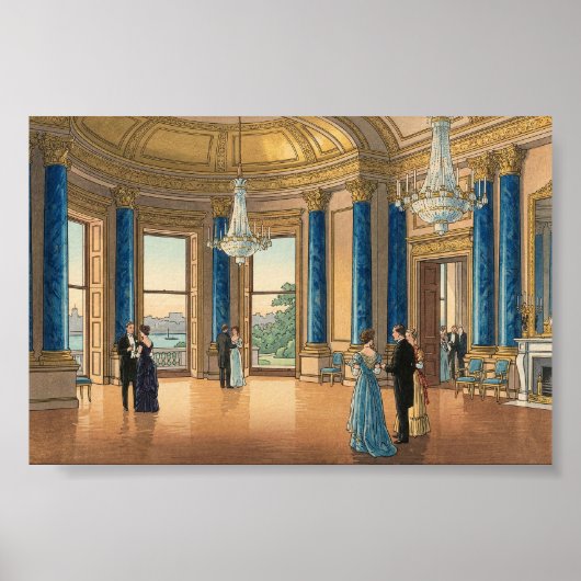 The Music Room of Buckingham Japanese Woodblock Pr ポスター (正面)