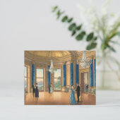 The Music Room of Buckingham Japanese Woodblock Pr ポストカード (スタンド正面)