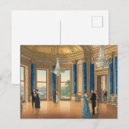 The Music Room of Buckingham Japanese Woodblock Pr ポストカード