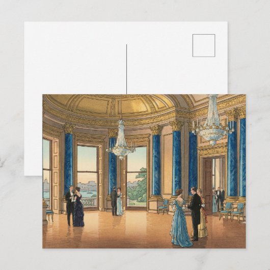 The Music Room of Buckingham Japanese Woodblock Pr ポストカード (正面/裏面)