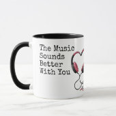 The Music Sounds Better With You Cute Love Couple マグカップ (左)