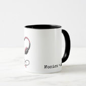 The Music Sounds Better With You Cute Love Couple マグカップ (正面右)